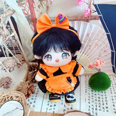 taobao agent Cotton doll 20cm centimeter baby clothes star dolls normal body fat body naked baby black cat broom three -piece