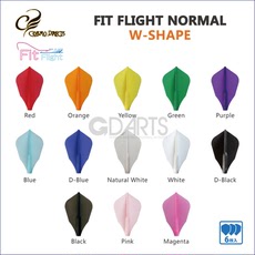 Оперение для дротиков w形 w-shape 日本原装进口cosmo/fit镖翼「normal厚款」实惠6个装