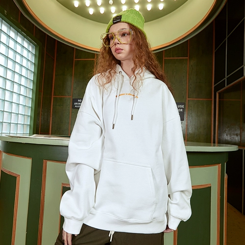 Трендовая утепленная зимняя японская толстовка с капюшоном для влюбленных