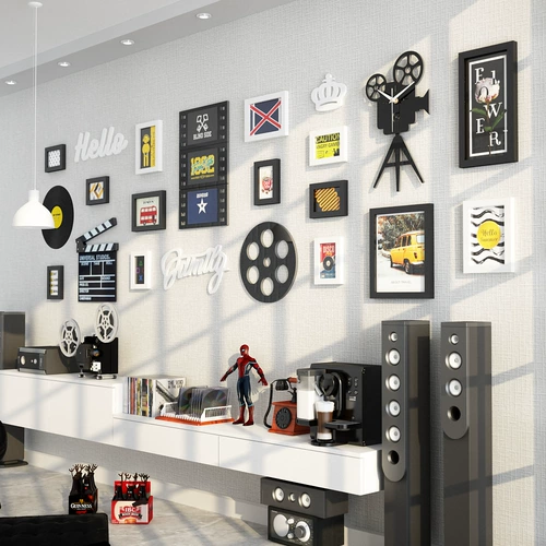 Фильм тема оформления стены ресторан студия офис кинотеатр кинотеатр фон настенные фотографии фото каркас комбинация творческий