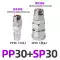 Đầu nối nhanh loại C PP10 20 30 nam và nữ SP SM SH với đầu nối khí nén lắp nhanh khí quản 6 * 4 8 * 5 đầu nối nhanh dây hơi khí nén đầu nối hơi khí nén Đầu nối khí nén