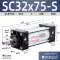 Xi lanh SC dòng khí nén nhỏ lực đẩy lớn tiêu chuẩn SC32x40x50x63x80x100x125x160-S xylanh 1 chiều tn25x100 s xy lanh Xi lanh khí nén