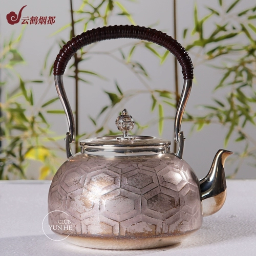 Yunhe Japan Diyuan Yinyuan Diyuan -это чистая ручная ручная машина с большой черепахой ракушка 4,5 -кипящий суп кипящий серебряный горшок подарка