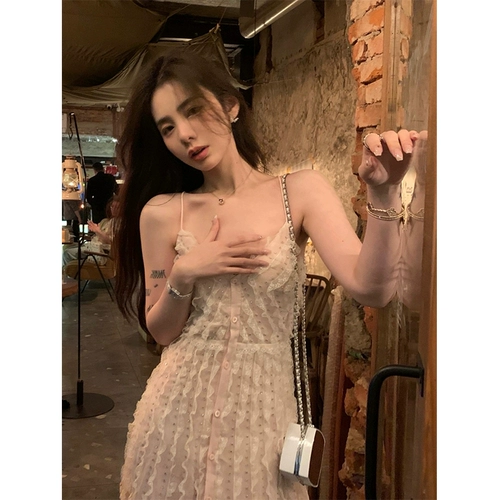 Летнее сексуальное платье, небольшая дизайнерская длинная юбка, премиум класс, французский стиль