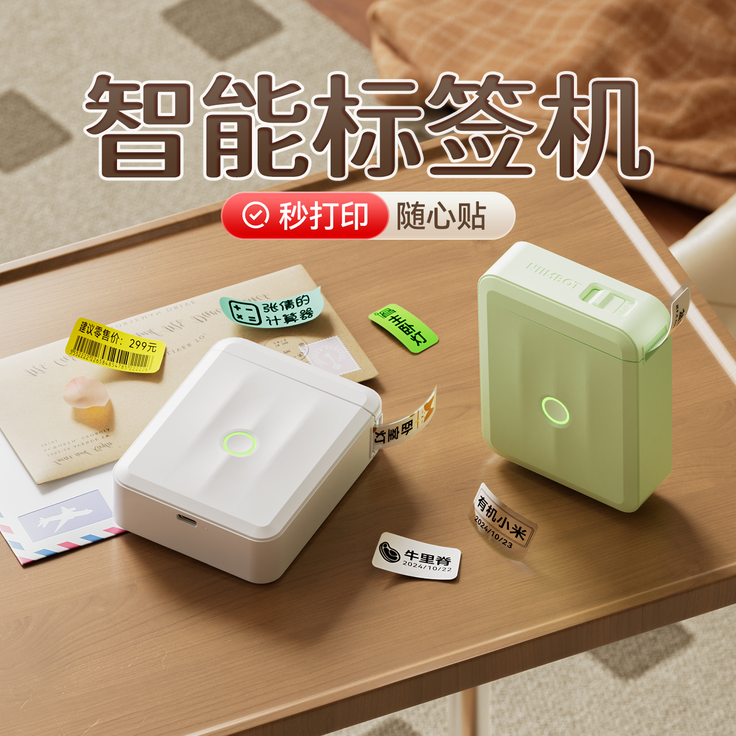 【智能标签机】 【无需油墨】【小巧便携】