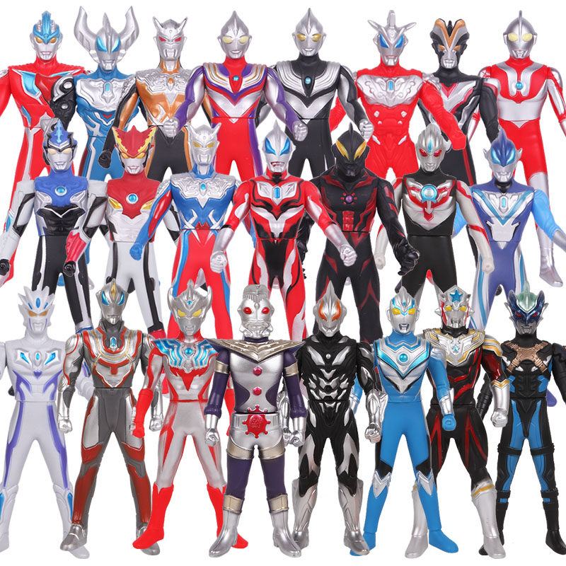 儿童23厘米大软胶奥特曼玩具人物布鲁罗索泰伽银河赛罗迪迦贝利亚