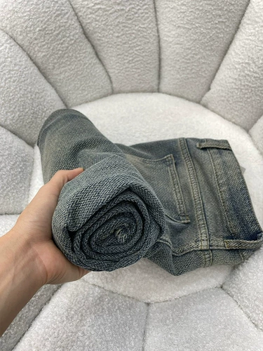 Джинсы, осенние штаны, высокая талия, свободный прямой крой, большой размер, 2024 года, по фигуре