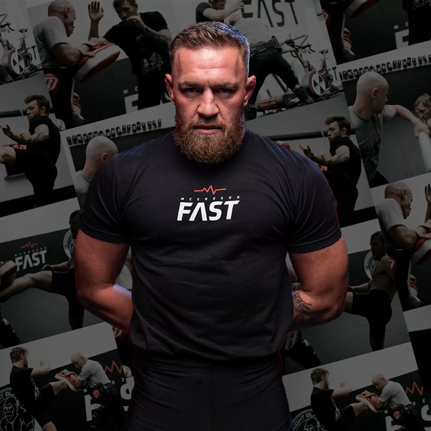 MMA мужчины и женщины бой UFC Mouth Cannon McGregor Fitness Thai Thai бокс короткий рукав тренировочная спортивная одежда