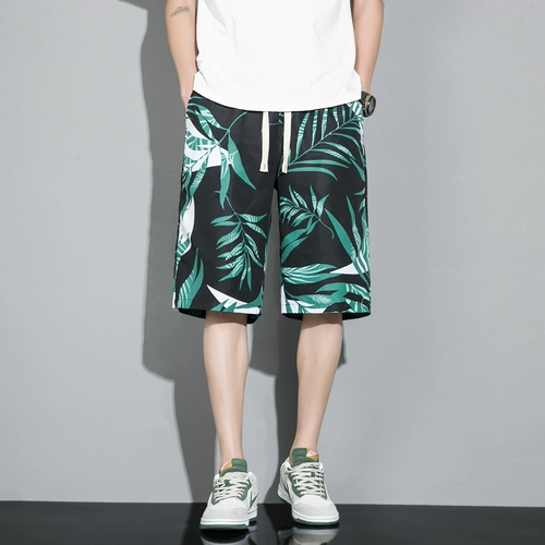 Летние шорты, пляжные быстросохнущие шелковые штаны для влюбленных, большой размер