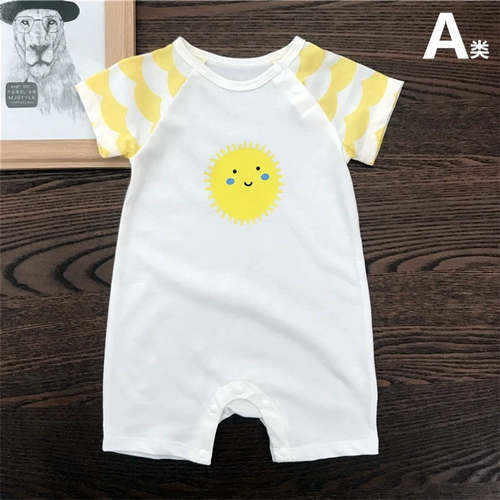 Детское летнее хлопковое боди для раннего возраста подходит для мужчин и женщин для девочек, тонкая летняя одежда для выхода на улицу