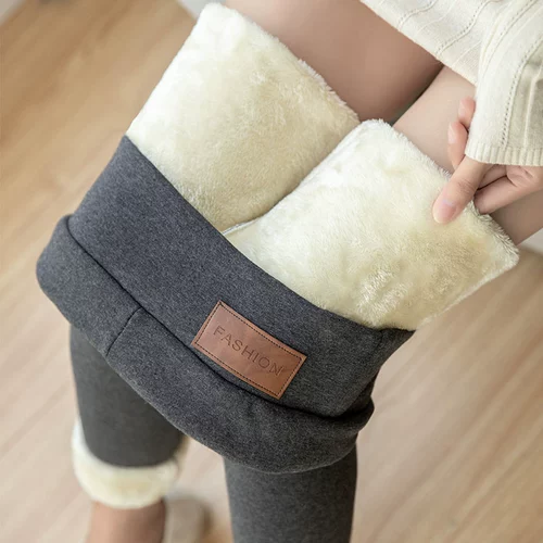 Зимние удерживающие тепло черные леггинсы, утепленные штаны, увеличенная толщина