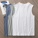 Летний жилет, трендовая хлопковая спортивная футболка для спортзала без рукавов, в американском стиле