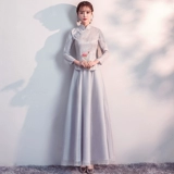 Длинное летнее розовое ретро платье подружки невесты, китайский стиль, коллекция 2021, для подружки невесты