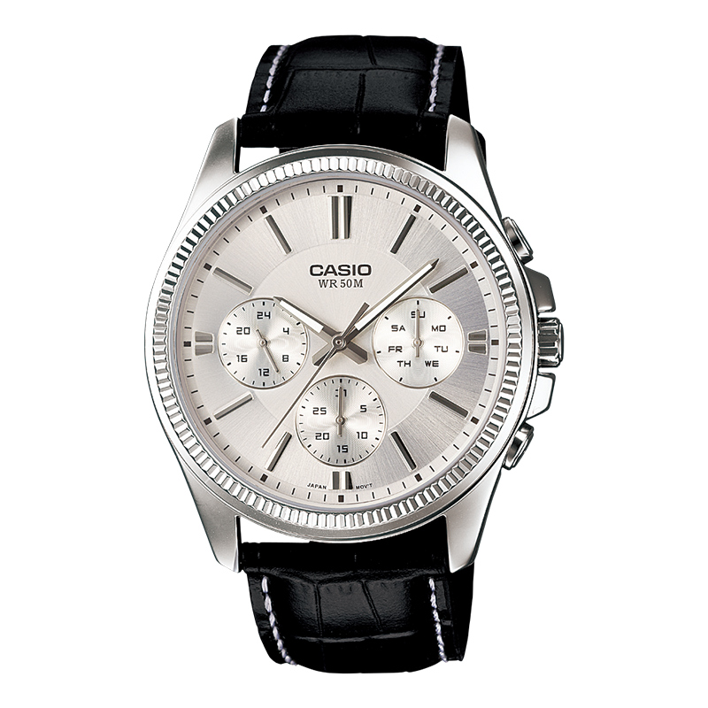 flagship store official website casio, fashion three eye waterproof quartz male table mtp-1375l