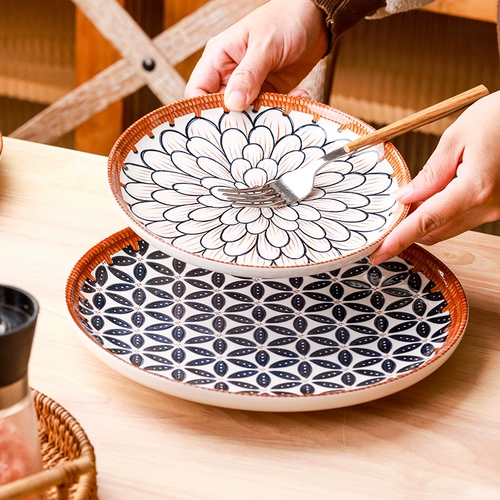 Японская обеденная тарелка домашнего использования, ручная роспись, популярно в интернете