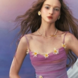 Сиреневое платье, длинная юбка, французский стиль, из фатина, эффект подтяжки, градиент