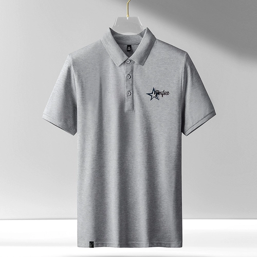 Футболка polo, летняя одежда, футболка с коротким рукавом, элитная летняя одежда для верхней части тела, короткий рукав, с вышивкой