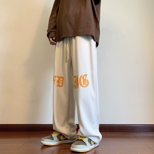 Брендовые штаны, трендовые спортивные трикотажные повседневные брюки, оверсайз, свободный крой