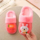 Детские зимние мультяшные полиуретановые милые тапочки подходит для мужчин и женщин для принцессы, нескользящие удерживающие тепло туфли, 1-6 лет