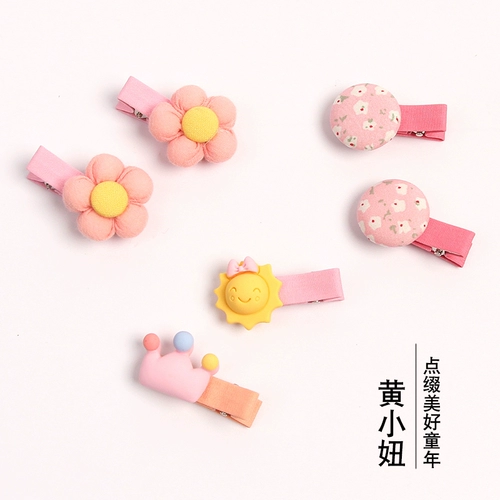 Детская безвредная заколка для волос, милые детские шпильки для волос, аксессуар для волос, не повреждает волосы, в цветочек