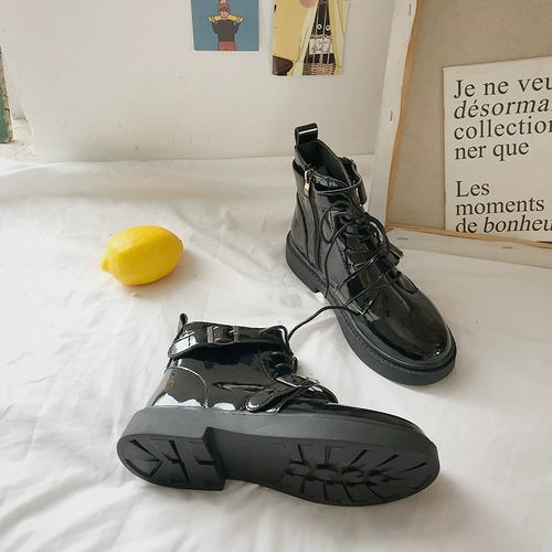 Martens, Tide, высокие короткие сапоги в английском стиле, демисезонные универсальные туфли, популярно в интернете, в британском стиле, 2019 года