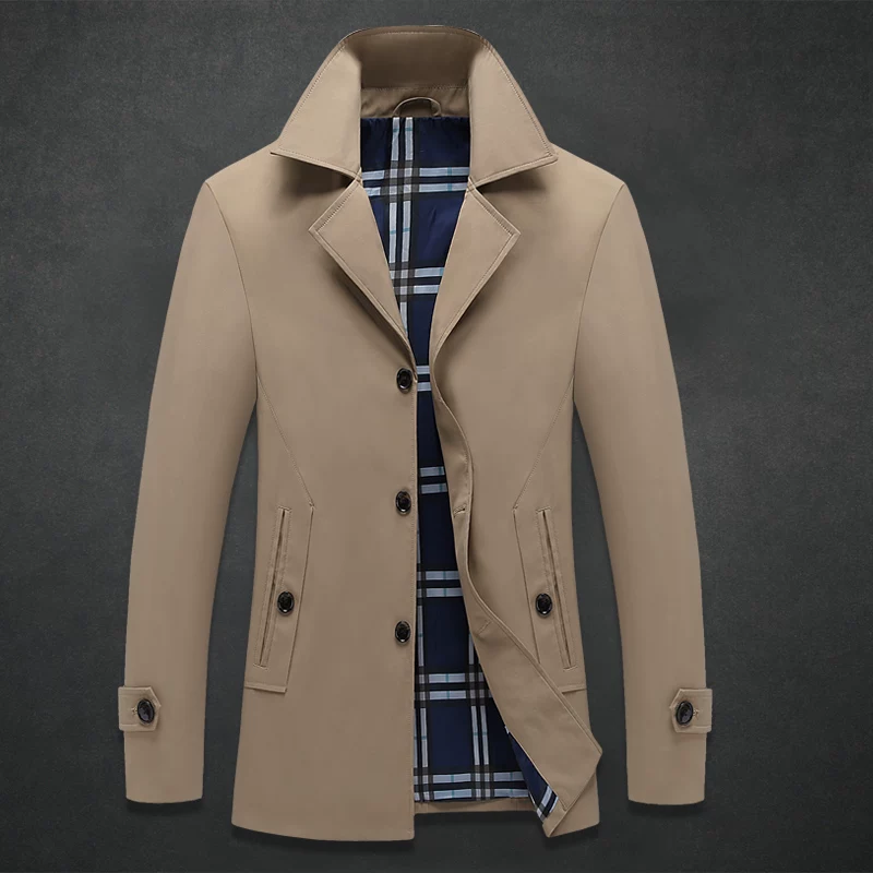 Trench coat, short classic suit jacket, 2023, plus size