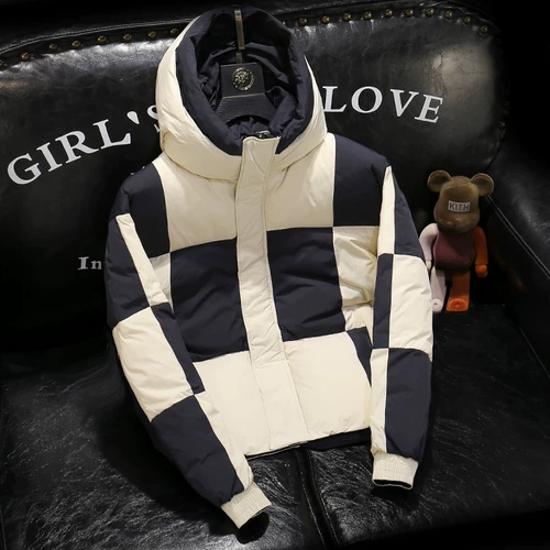 Модный зимний пуховик для отдыха, куртка с капюшоном