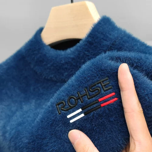 Маролио ~ теплый ток зимой!Половина -necked имитационная норковая бархат не может позволить себе шарнирные буквы и толстый свитер