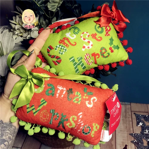 Рождественская подвеска, сумка, упаковка, украшение для ногтей