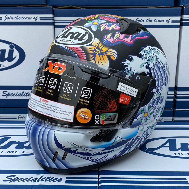 日本进口arairx7xxd原版东瀛龙头盔摩托车东瀛花东方龙