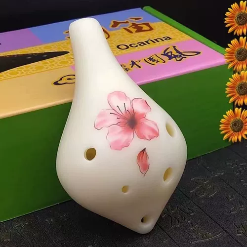 Ocarina Six -Hole Neping Instruments Musical Instrument Учащиеся начальных школ, падающие и окрашенные в смолу средний звук C приспосабливаются к AC в дверь 6 -отверстие