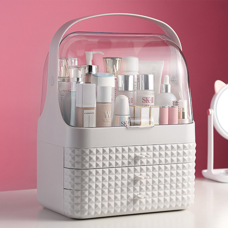 Buy Cosmetics storage box shelf table top storage dustproof skin care