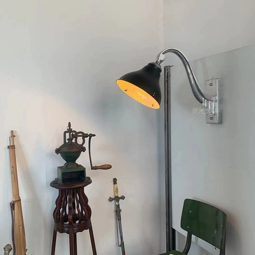 Стеклянное бра, вкладыш, кофейный ретро настенный светильник