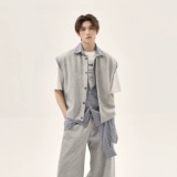 Комплект, рубашка, жилет, штаны, простой и элегантный дизайн