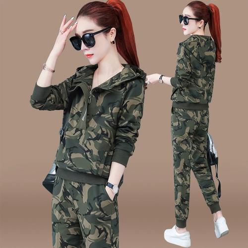Камуфляжная форма, осенний спортивный костюм для отдыха, приталенная толстовка, комплект