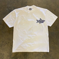 Механические акулы Порт Ветровые Мужчины и Женские Пары, Нишевые короткие T -рубашки, универсальный свободный топ