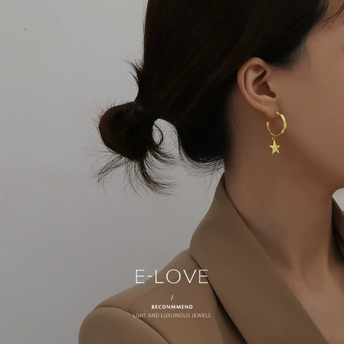 Tide, ретро золотые серьги, простой и элегантный дизайн, серебро 925 пробы