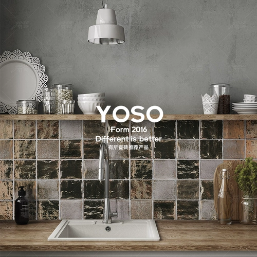 Золотая ретро -ручная кирпичная кирпичная металлическая глазурованная плитка плитка для ванной комнаты кухонная сеть красная ресторанная плитка настенная плитка