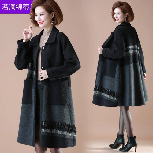 Осенняя куртка для матери, осеннее пальто, демисезонный топ, в западном стиле, коллекция 2021, для среднего возраста
