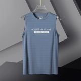 Шелковый летний жилет, тонкая спортивная трендовая футболка без рукавов для спортзала, свободный крой