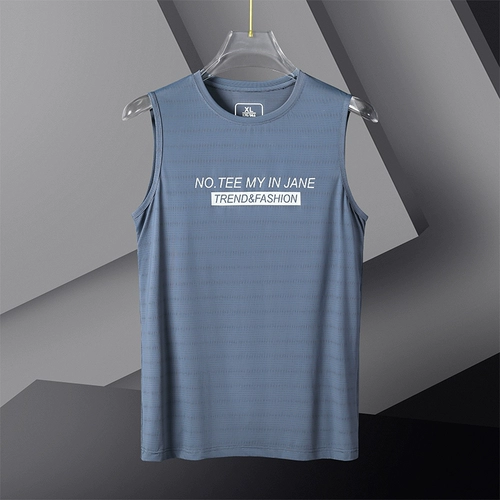 Шелковый летний жилет, тонкая спортивная трендовая футболка без рукавов для спортзала, свободный крой