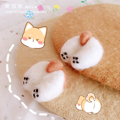 taobao agent Sakura Garden Hand Soft Meng Girl ~ Corgi PP ~ Cat PP Beret Mori Mori Girl Painter Hat Winter Cake Cake