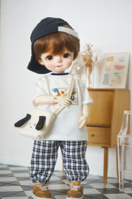 taobao agent [Summer short-sleeved item-Boys Collection] BJD6 Pencus baby clothing BJD Little Six Fishery Body Wilderness
