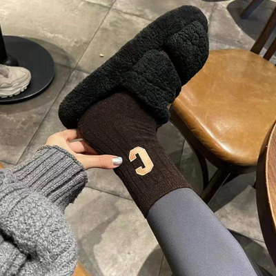taobao agent Tide, demi-season woolen keep warm colored socks, internet celebrity