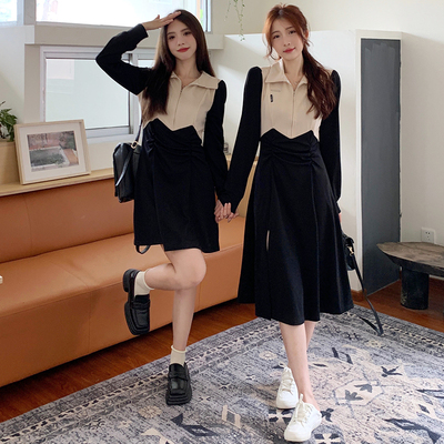 taobao agent Autumn dress, skirt, plus size, polo collar, 2022 collection, trend of season