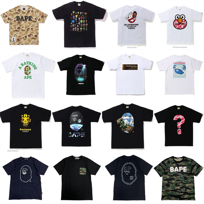 现货BAPE X GOD SELECTION XXX TEE 猿人头迷彩圆领T恤日本制-Taobao