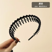 Бархатный черный -имплантированный волнистый обруч для волос [обновление более удобно ~]