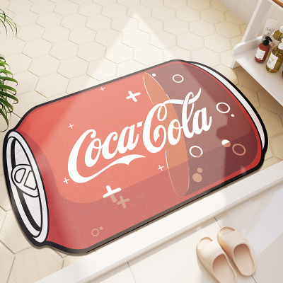 taobao agent Bathroom diatom mud pad creative cute Coca -Cola anti -slip cushion toilet door