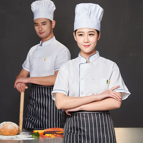 Шеф-повара Рабочая одежда для летних тонких женщин с коротки