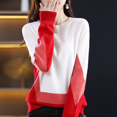 taobao agent Demi-season woolen sweater, velvet knitted warm jeans, long-sleeve, western style